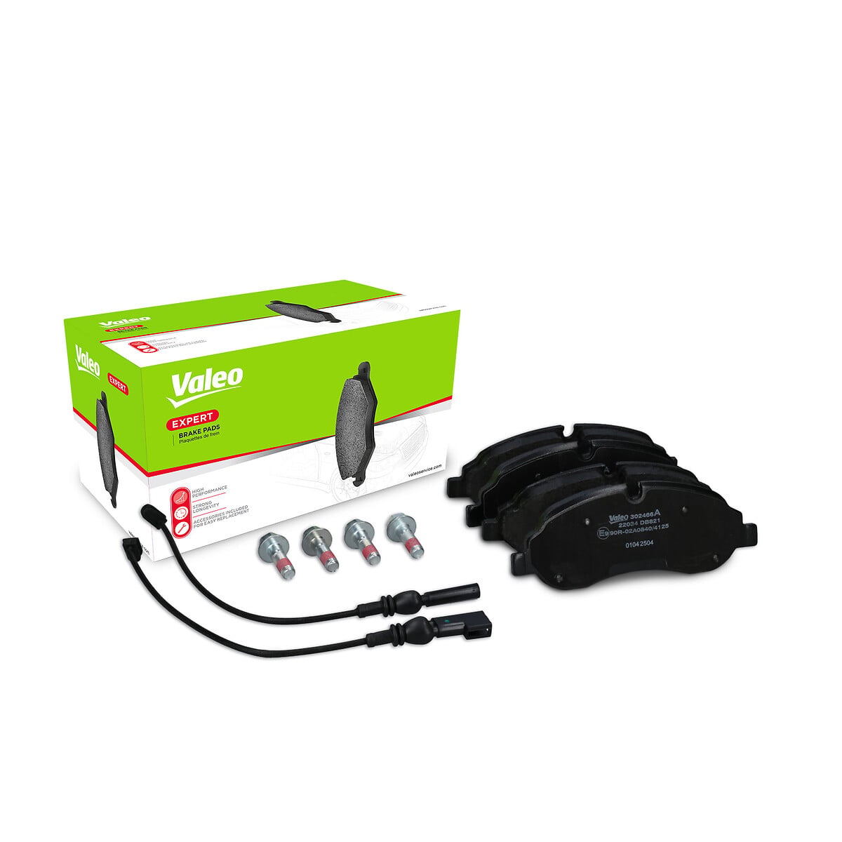 Jeu de 4 plaquettes de frein VALEO ref. 302466A